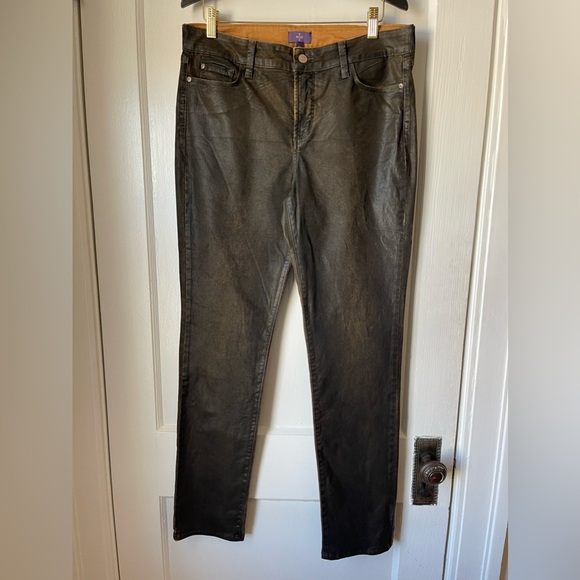 NYDJ Denim - NWOT NYJD Brown/Black Skinny jeans, lift and tuck design, size 12